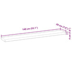 Flytende Hylle 140X20X4 Cm Oljebehandlet Heltre Akasie