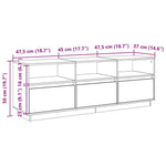 Tv-Benk Voksbrun 140X37X50 Cm Heltre Furu