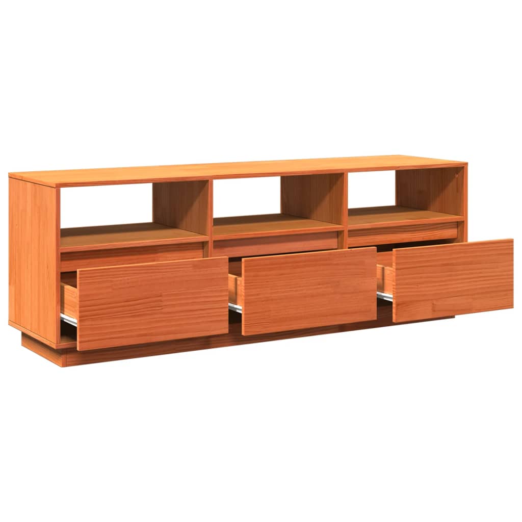 Tv-Benk Voksbrun 140X37X50 Cm Heltre Furu