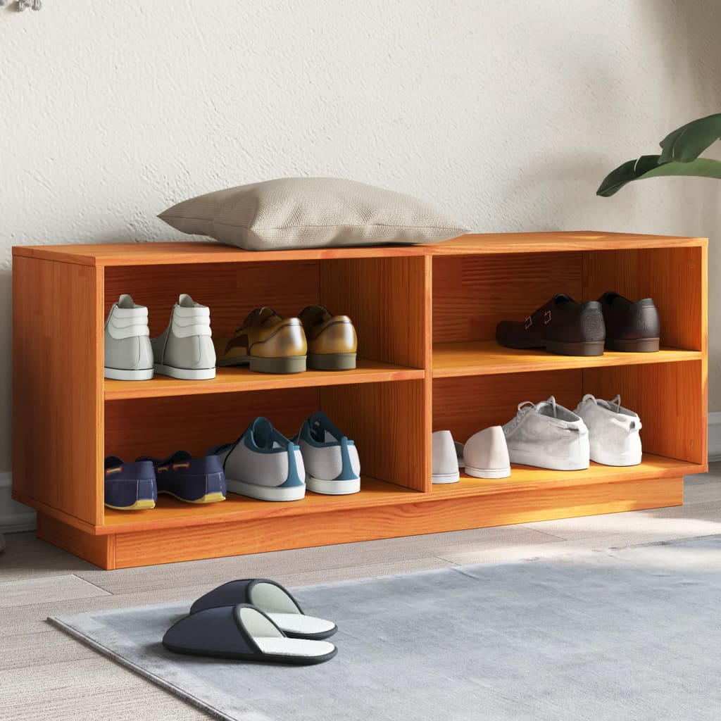 Tv-Benk Voksbrun 110X34X45 Cm Heltre Furu