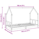 Sengeramme For Barn Voksbrun 90X190 Cm Heltre Furu