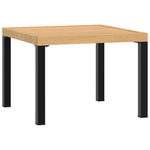 Utendørs Salongbord Svart 55X55X39,5 Cm Pulverlakkert Stål