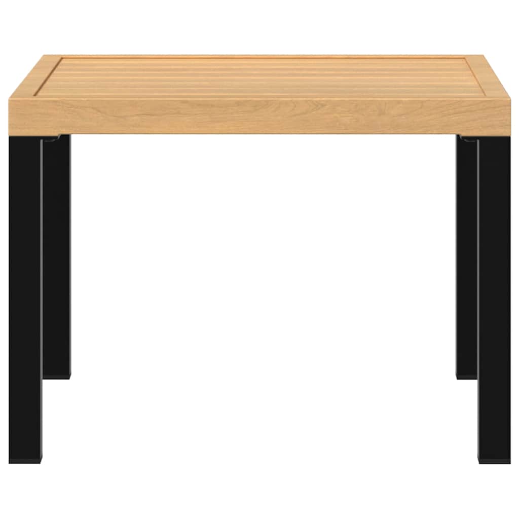Utendørs Salongbord Svart 55X55X39,5 Cm Pulverlakkert Stål