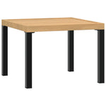 Utendørs Salongbord Svart 55X55X39,5 Cm Pulverlakkert Stål