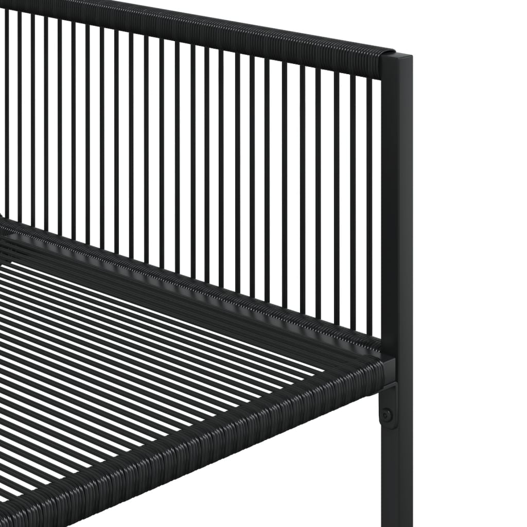 Hagestoler 4 Stk Polyrotting Svart