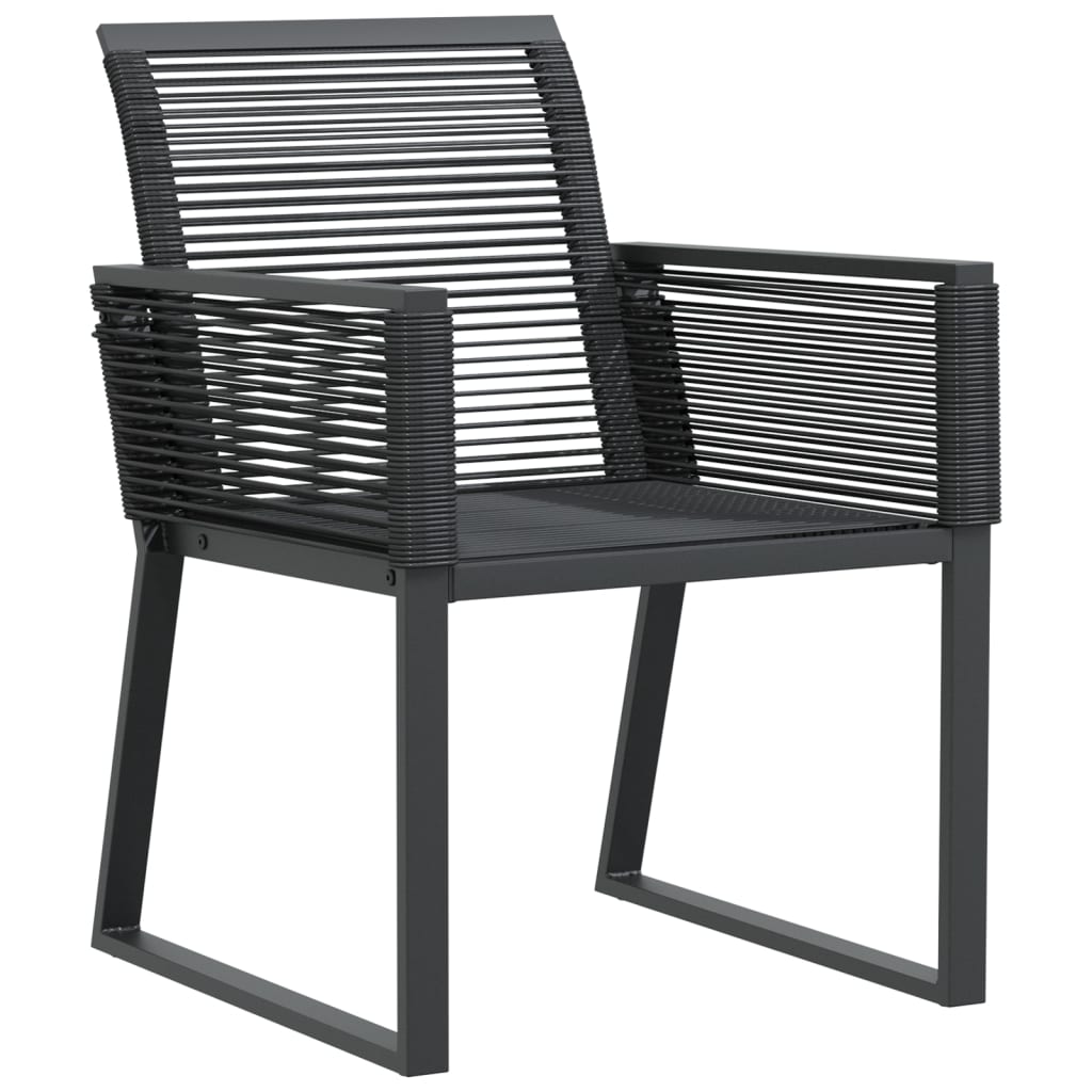 Hagestoler 2 Stk Svart Polyrotting