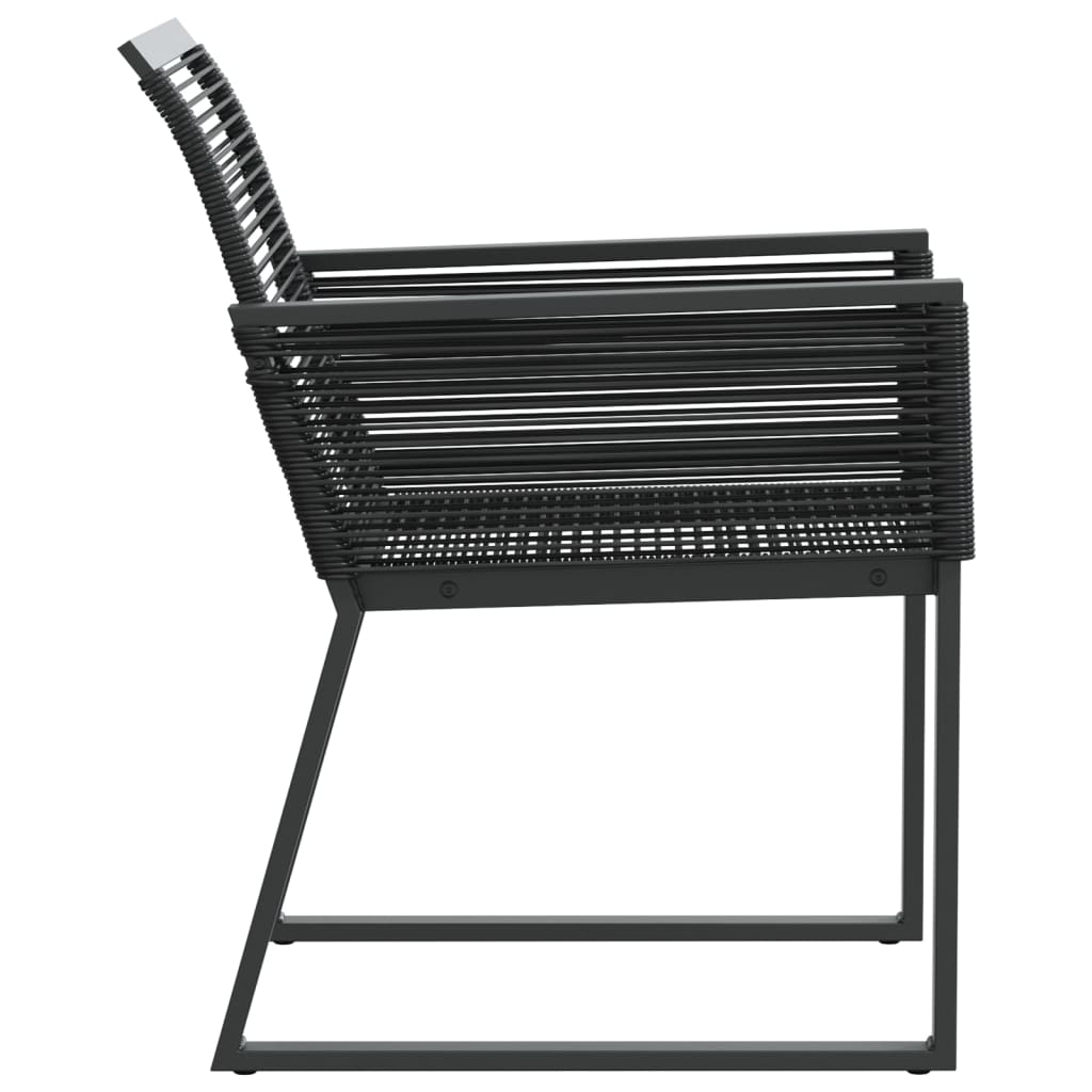 Hagestoler 2 Stk Svart Polyrotting