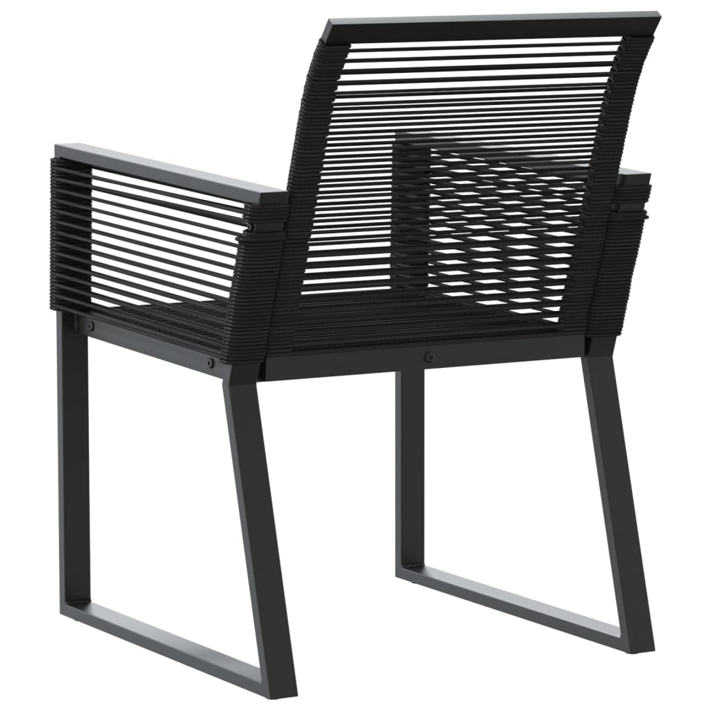 Hagestoler 2 Stk Svart Polyrotting