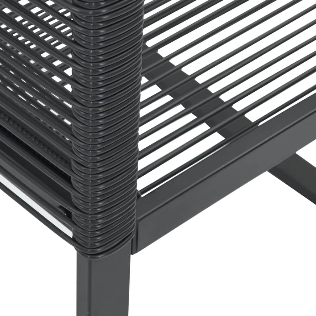 Hagestoler 2 Stk Svart Polyrotting