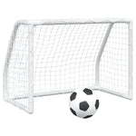 Fotballmål For Barn 2 Stk Med Ball Hvit 64X35X48 Cm Metall