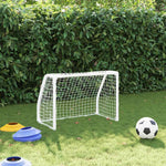 Fotballmål For Barn 2 Stk Med Ball Hvit 64X35X48 Cm Metall