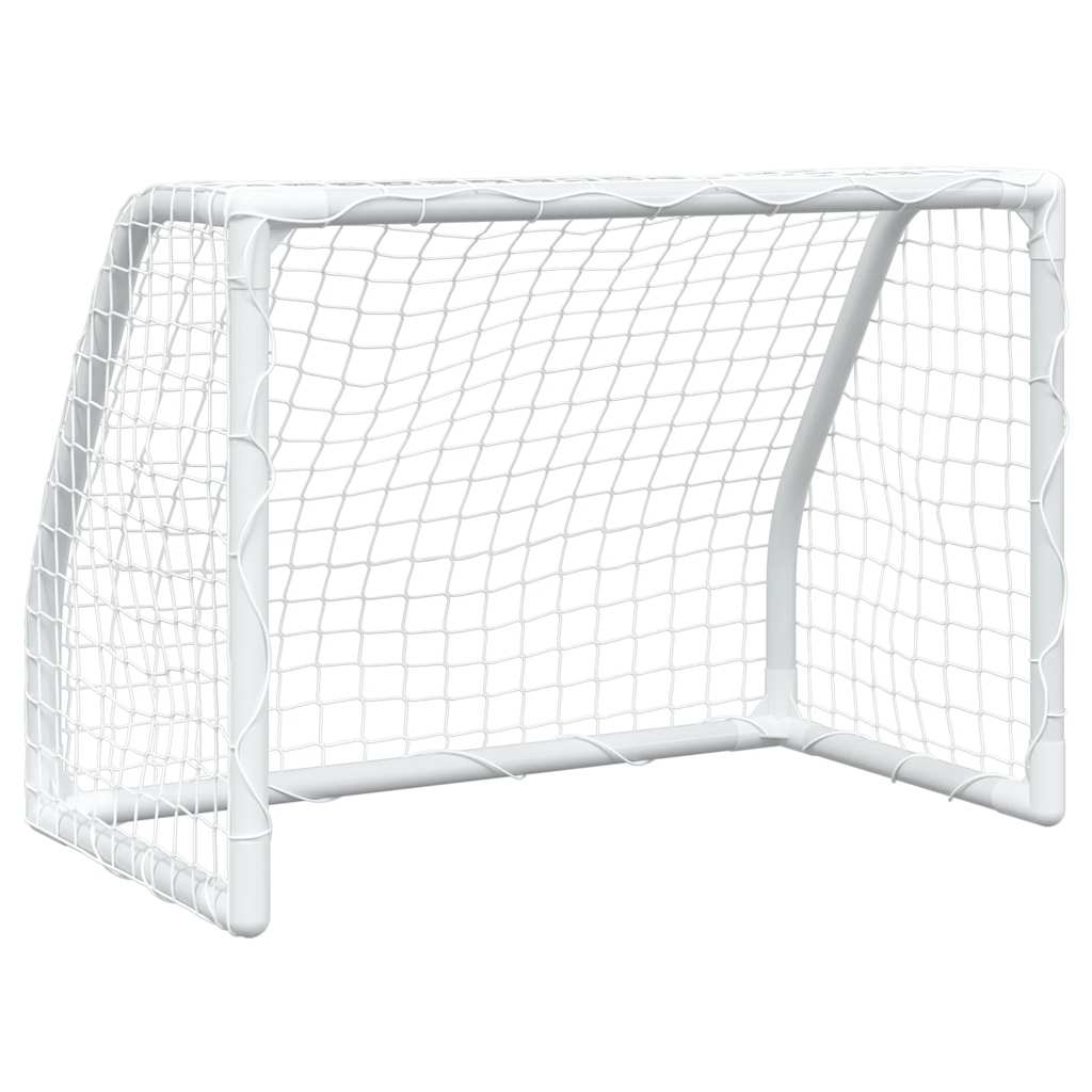 Fotballmål For Barn 2 Stk Med Ball Hvit 64X35X48 Cm Metall