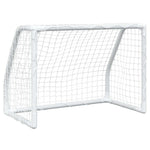 Fotballmål For Barn 2 Stk Med Ball Hvit 64X35X48 Cm Metall