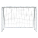 Fotballmål For Barn 2 Stk Med Ball Hvit 64X35X48 Cm Metall