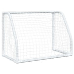 Fotballmål For Barn 2 Stk Med Ball Hvit 64X35X48 Cm Metall