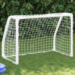 Fotballmål For Barn 2 Stk Med Ball Hvit 64X35X48 Cm Metall