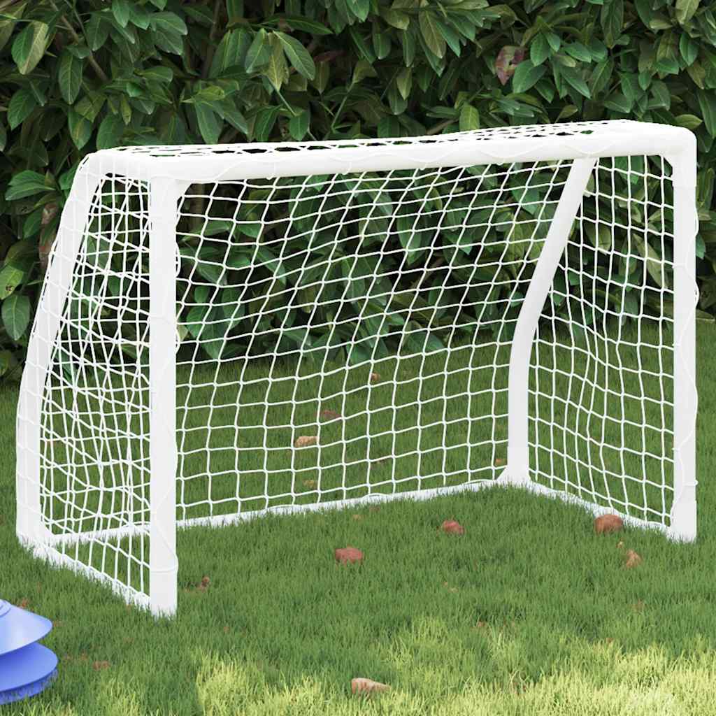 Fotballmål For Barn 2 Stk Med Ball Hvit 64X35X48 Cm Metall