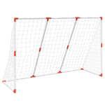 Fotballmål For Barn Med Baller 2-I-1 Hvit 184X64X124 Cm