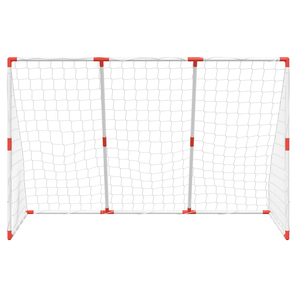 Fotballmål For Barn Med Baller 2-I-1 Hvit 184X64X124 Cm