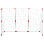 Fotballmål For Barn Med Baller 2-I-1 Hvit 184X64X124 Cm