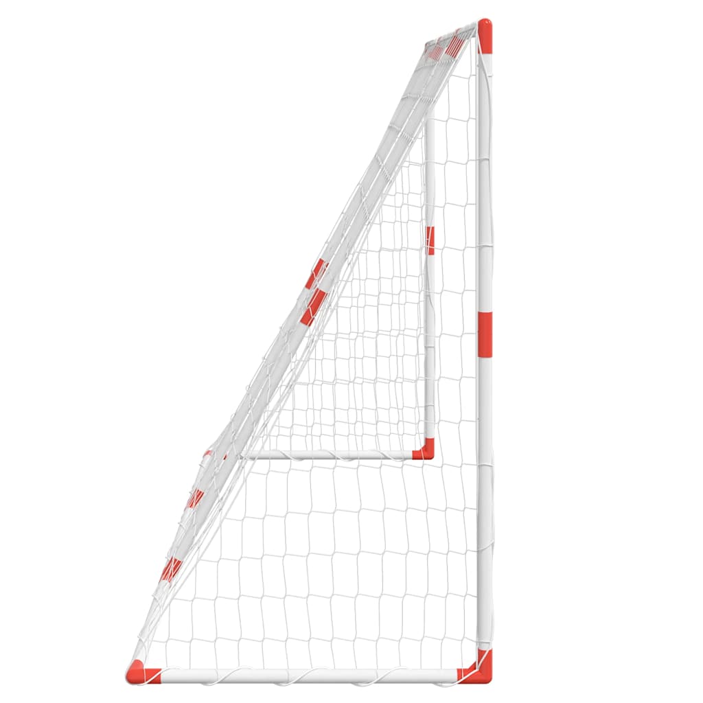 Fotballmål For Barn Med Baller 2-I-1 Hvit 184X64X124 Cm