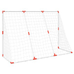 Fotballmål For Barn Med Baller 2-I-1 Hvit 184X64X124 Cm