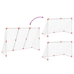 Fotballmål For Barn Med Baller 2-I-1 Hvit 184X64X124 Cm