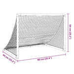 Sammenleggbart Fotballmål For Barn Svart 90X64X64 Cm