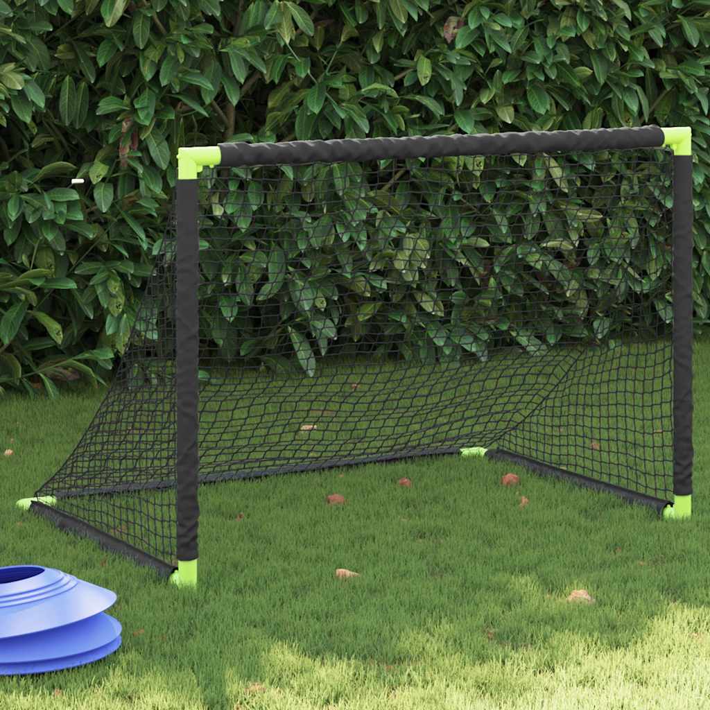 Sammenleggbart Fotballmål For Barn Svart 90X64X64 Cm