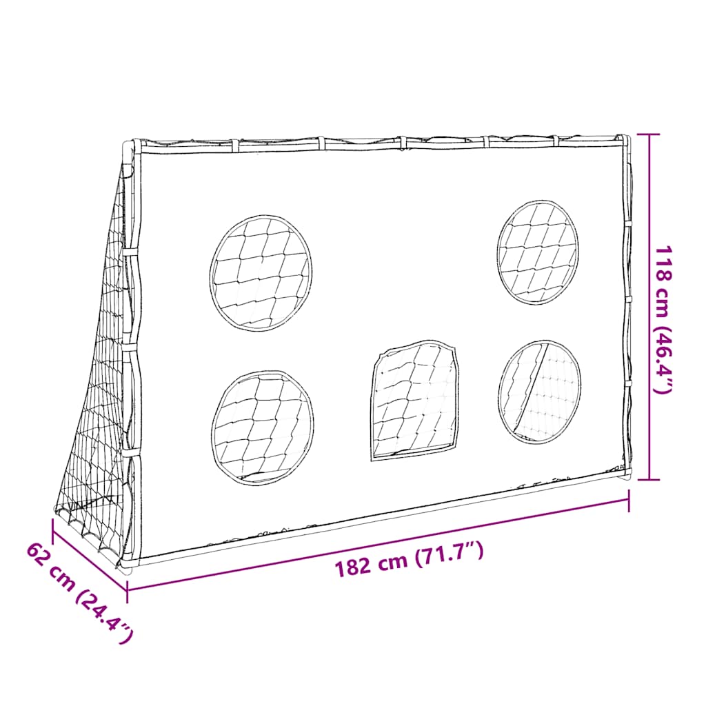 Fotballmål For Barn Med Målmatte Og Ball 182X62X118 Cm