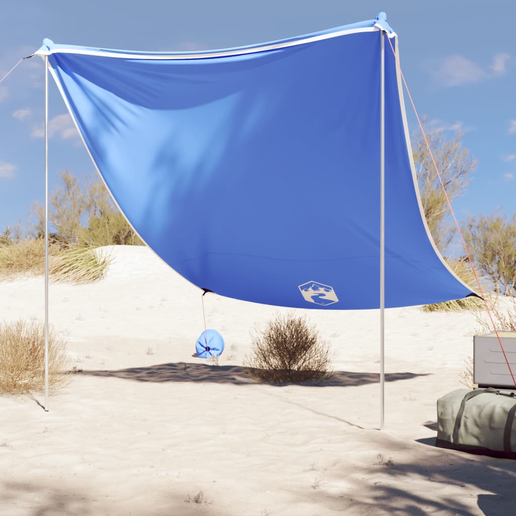 Strandbaldakin Med Sandankre Blå 214X236 Cm