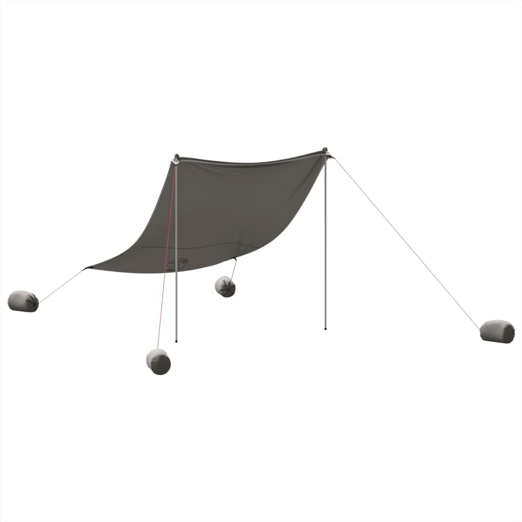Strandbaldakin Med Sandankre Grå 214X236 Cm