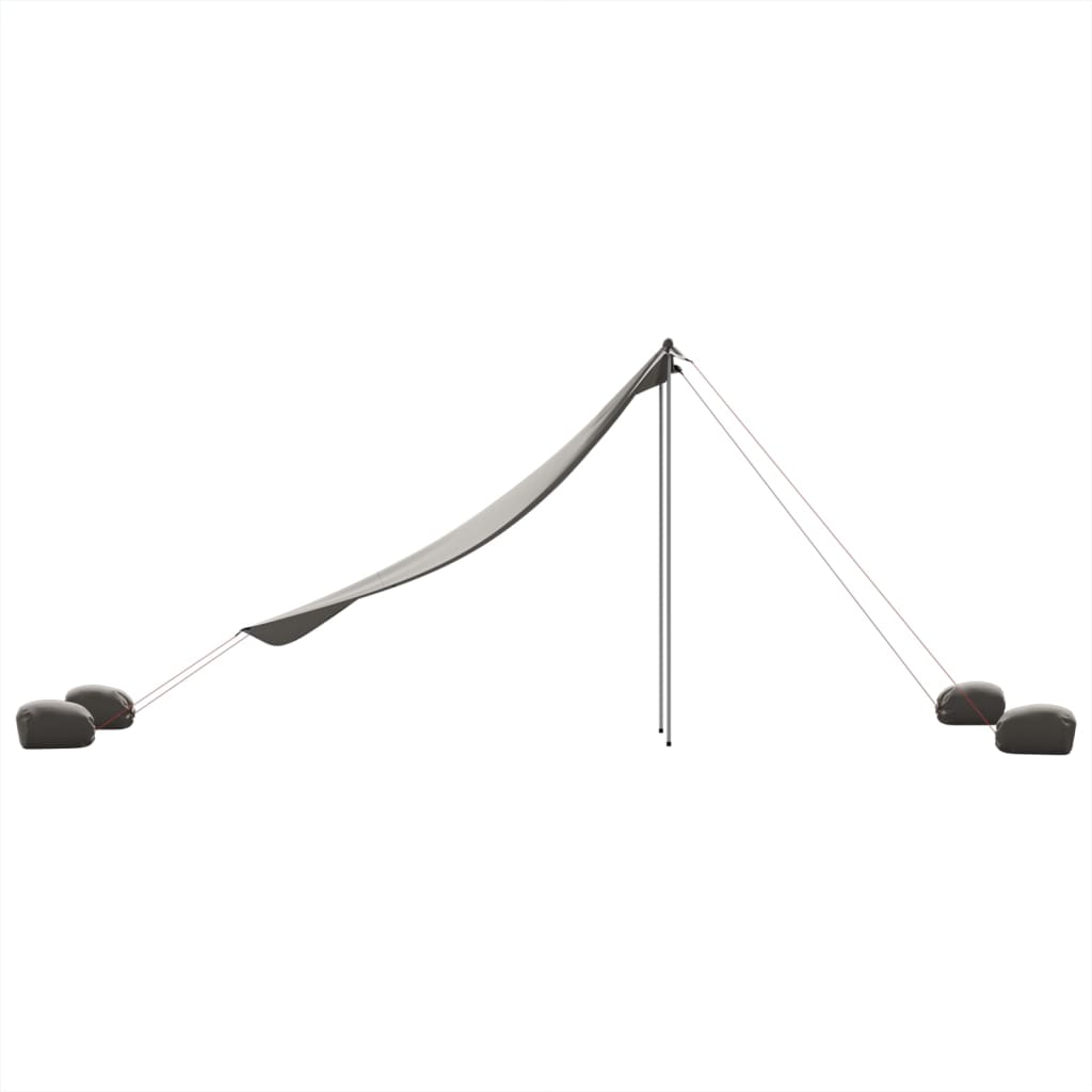 Strandbaldakin Med Sandankre Grå 214X236 Cm
