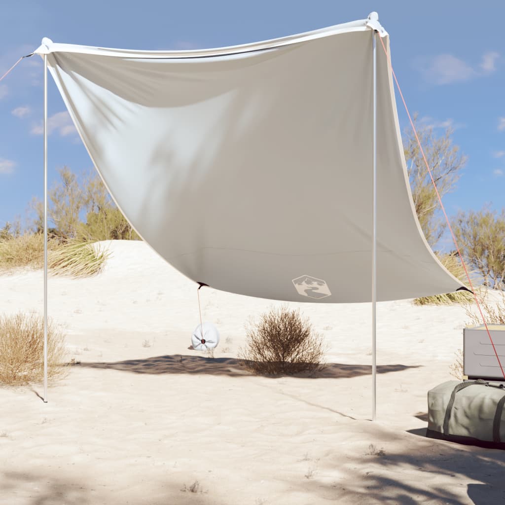 Strandbaldakin Med Sandankre Grå 214X236 Cm