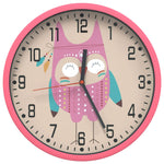Veggklokke Rosa Ø25,5 Cm Polystyren Og Glass