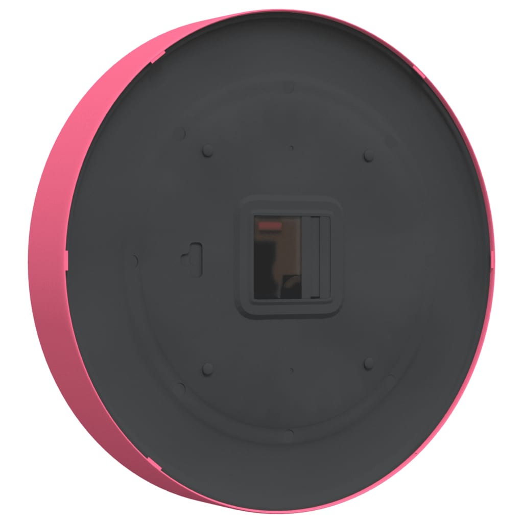 Veggklokke Rosa Ø25,5 Cm Polystyren Og Glass