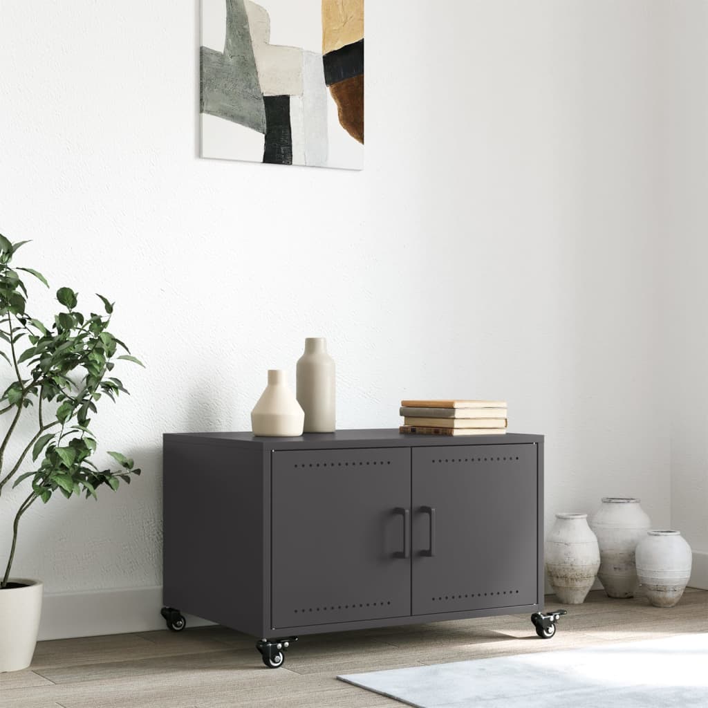 Salongbord Svart 68X50X43,5 Cm Stål