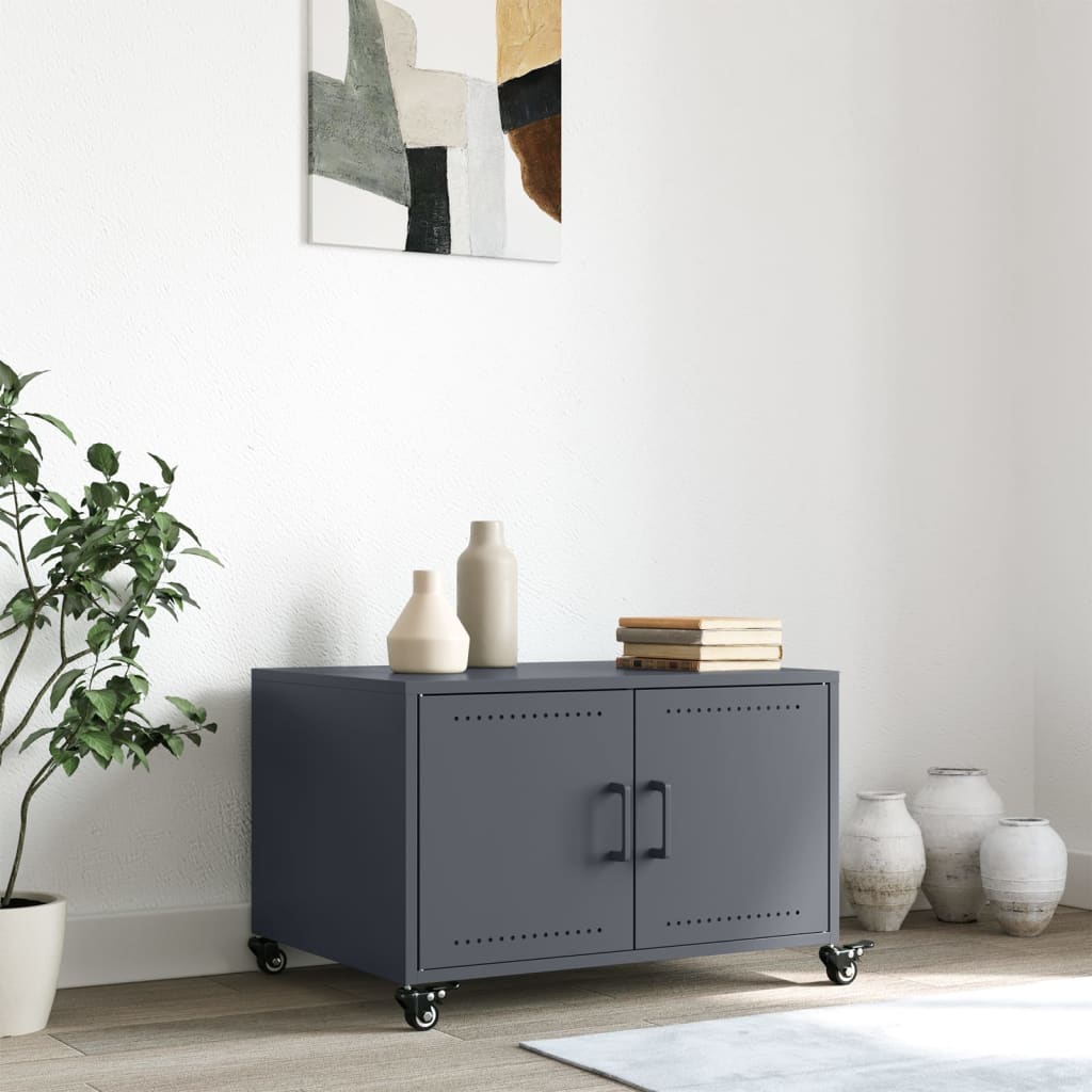 Salongbord Antrasitt 68X50X43,5 Cm Stål