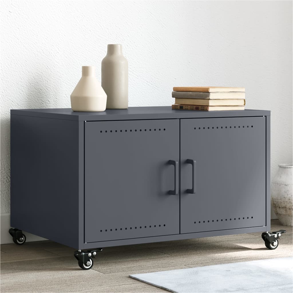 Salongbord Antrasitt 68X50X43,5 Cm Stål