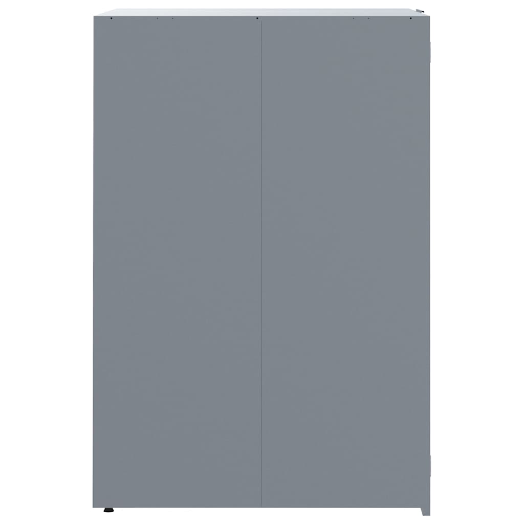Søppeldunkskur For Enkelt Dunk Grå 69X79X117 Cm Stål