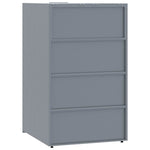 Søppeldunkskur For Enkelt Dunk Grå 69X79X117 Cm Stål
