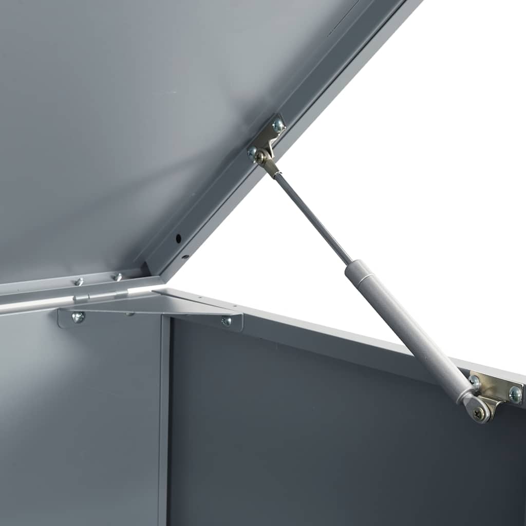 Søppeldunkskur For Enkelt Dunk Grå 69X79X117 Cm Stål