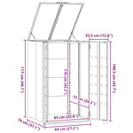 Søppeldunkskur For Enkelt Dunk Grå 69X79X117 Cm Stål