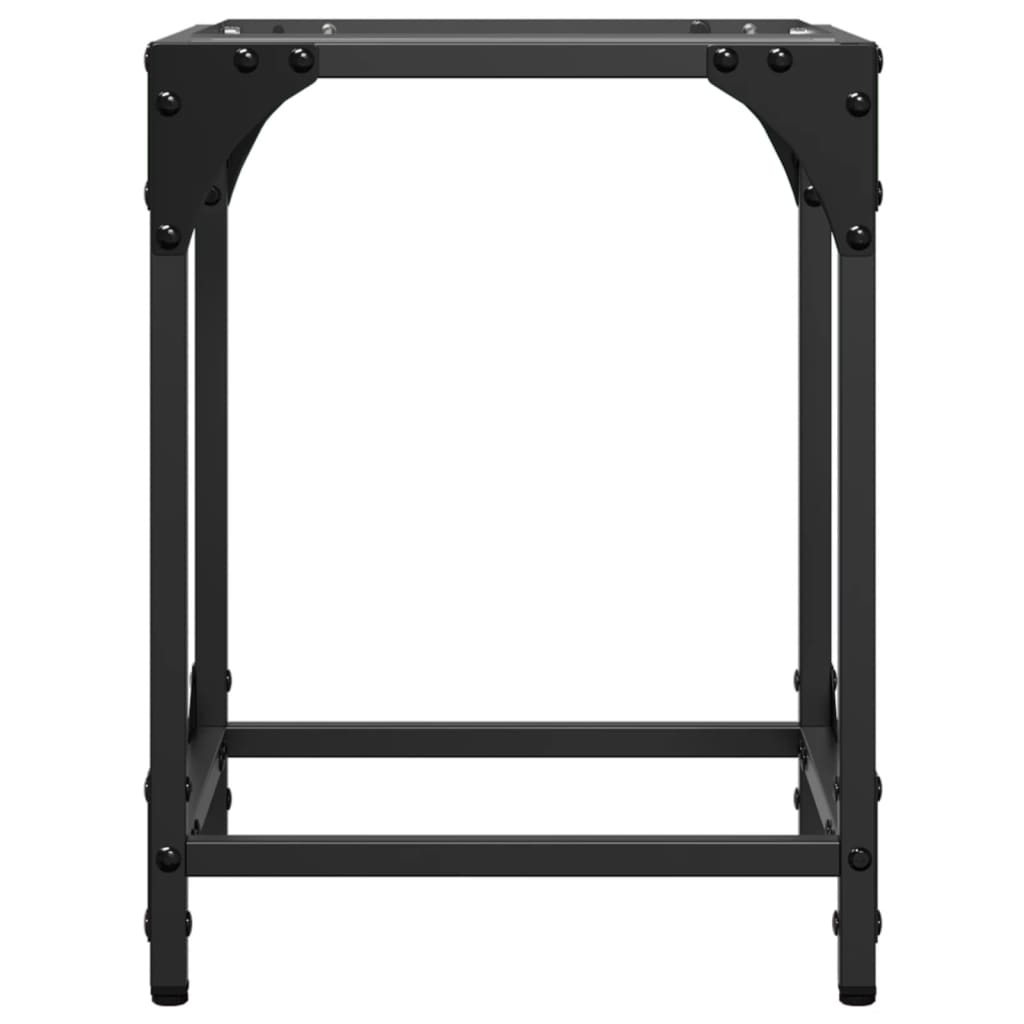 Sofabord Med Gjennomsiktig Glassplate 30X30X40 Cm Stål