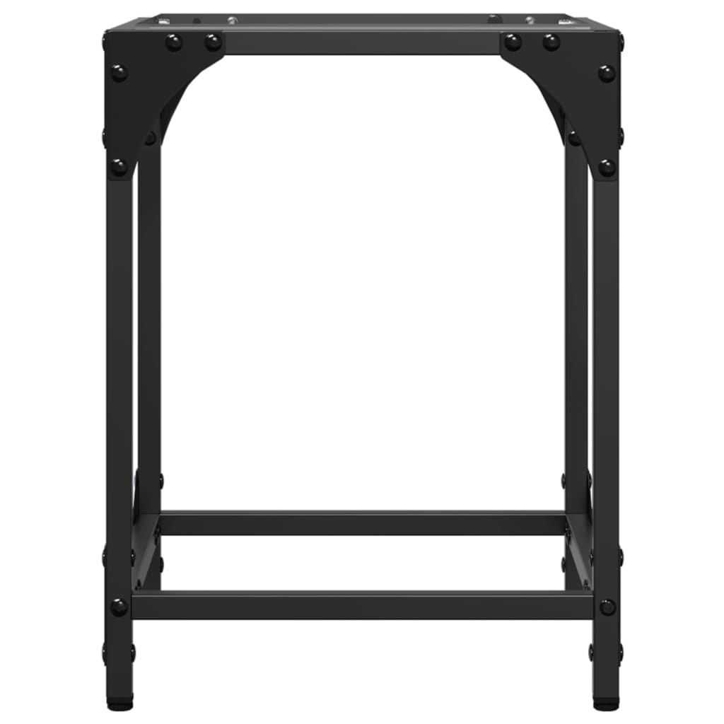 Sofabord Med Gjennomsiktig Glassplate 2 Stk 30X30X40 Cm Stål