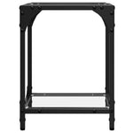 Sofabord Med Gjennomsiktig Glassplate 2 Stk 30X30X40 Cm Stål