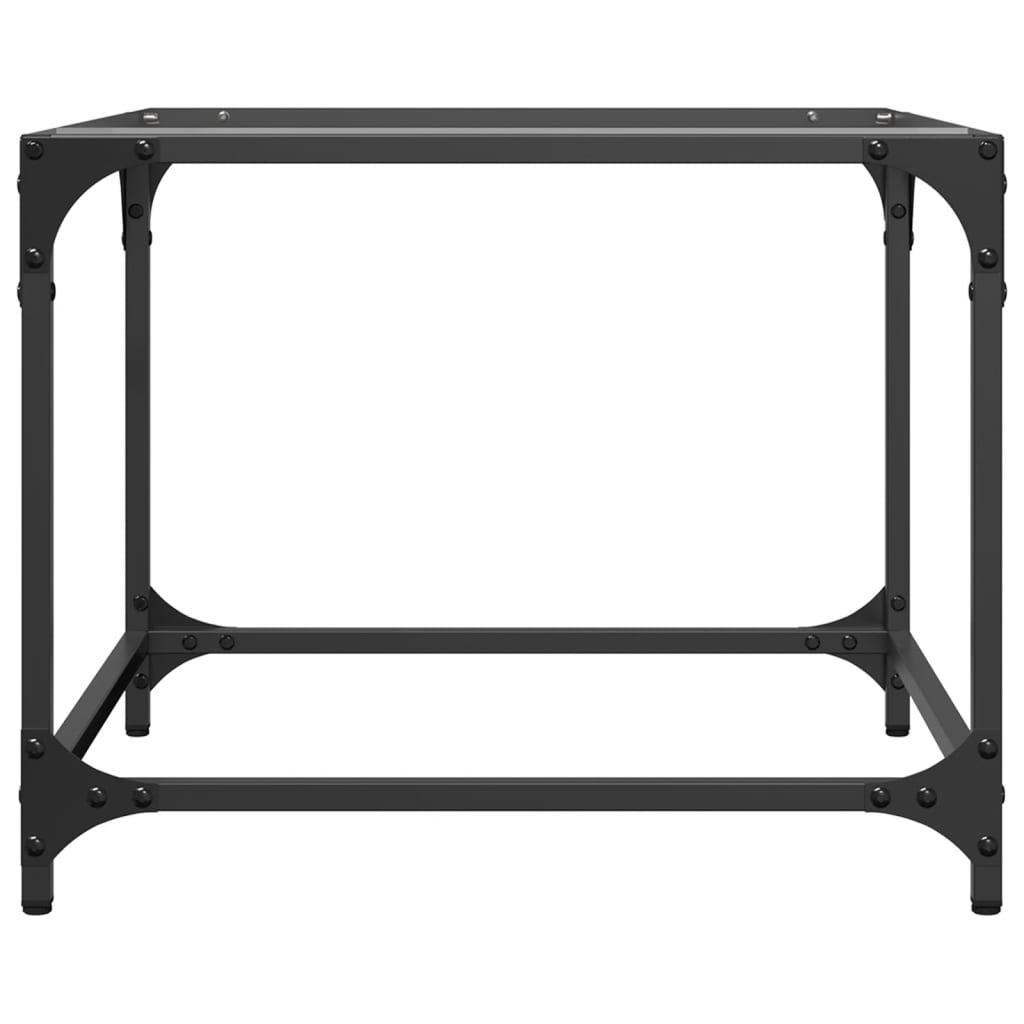 Sofabord Med Gjennomsiktig Glassplate 50X50X40 Cm Stål