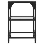 Sofabord Med Gjennomsiktig Glassplate 2 Stk 30X30X45 Cm Stål