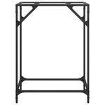 Salongbord Med Gjennomsiktig Glassplate 60X35X81 Cm Stål