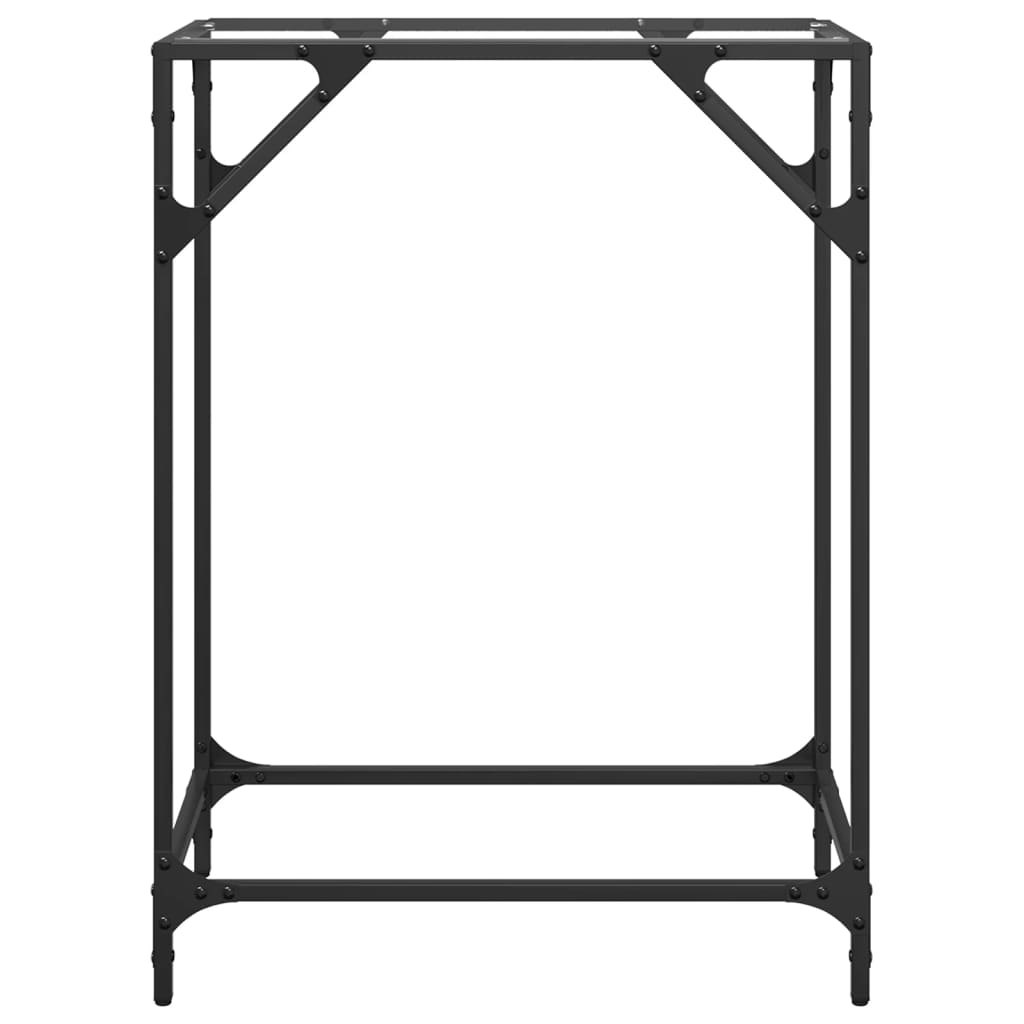 Salongbord Med Gjennomsiktig Glassplate 60X35X81 Cm Stål